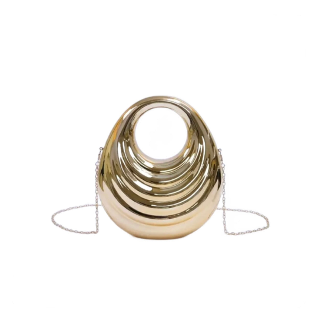 OVAL CRESCENT BAG - GOLD