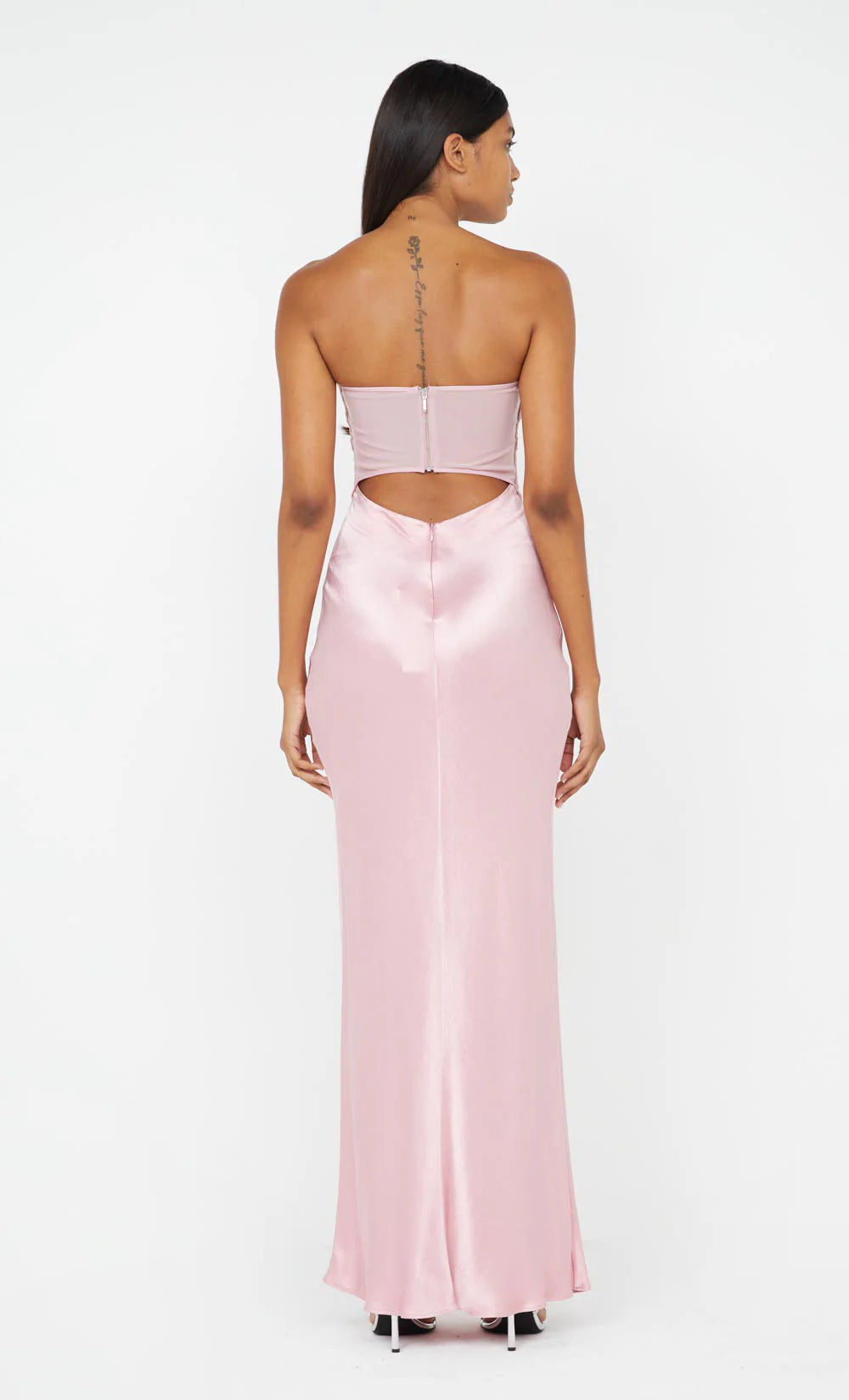 PINK HALLE STRAPLESS GOWN