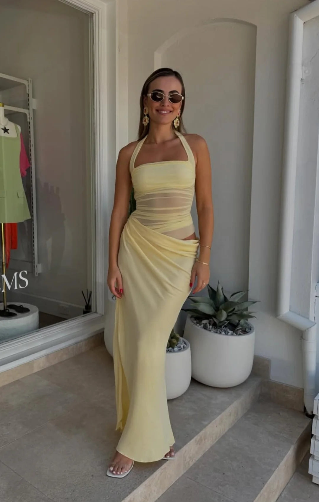 GINA HALTER DRESS YELLOW