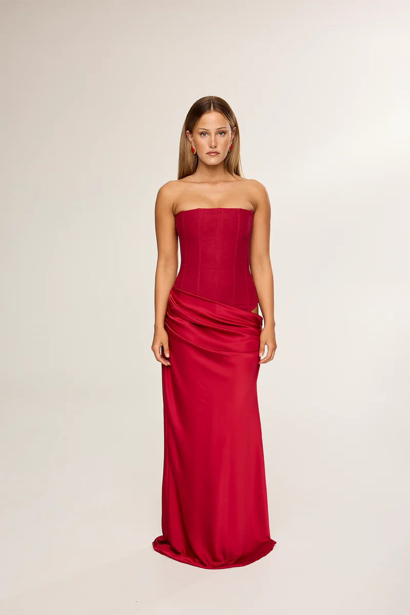 RED HUXLEY GOWN - SALE