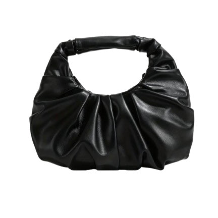 RUCHED MINI BAG - BLACK
