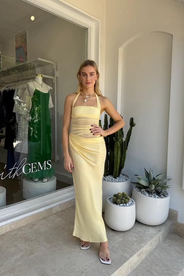 GINA HALTER DRESS YELLOW