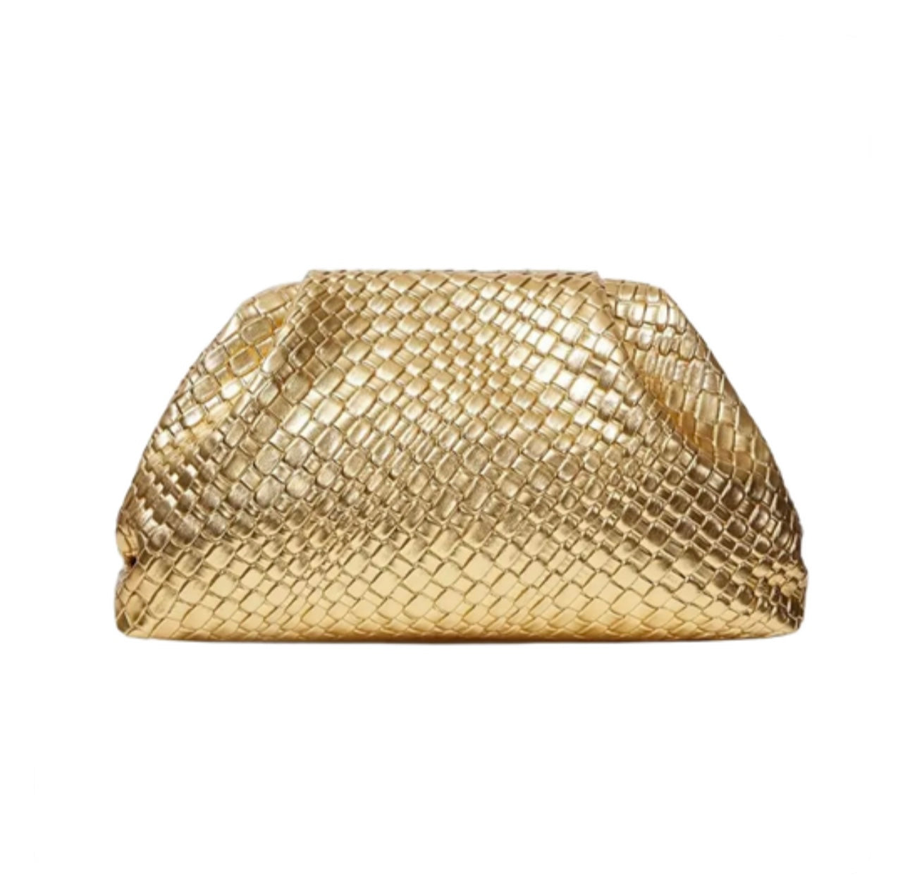 CROCODILE CLUTCH - GOLD