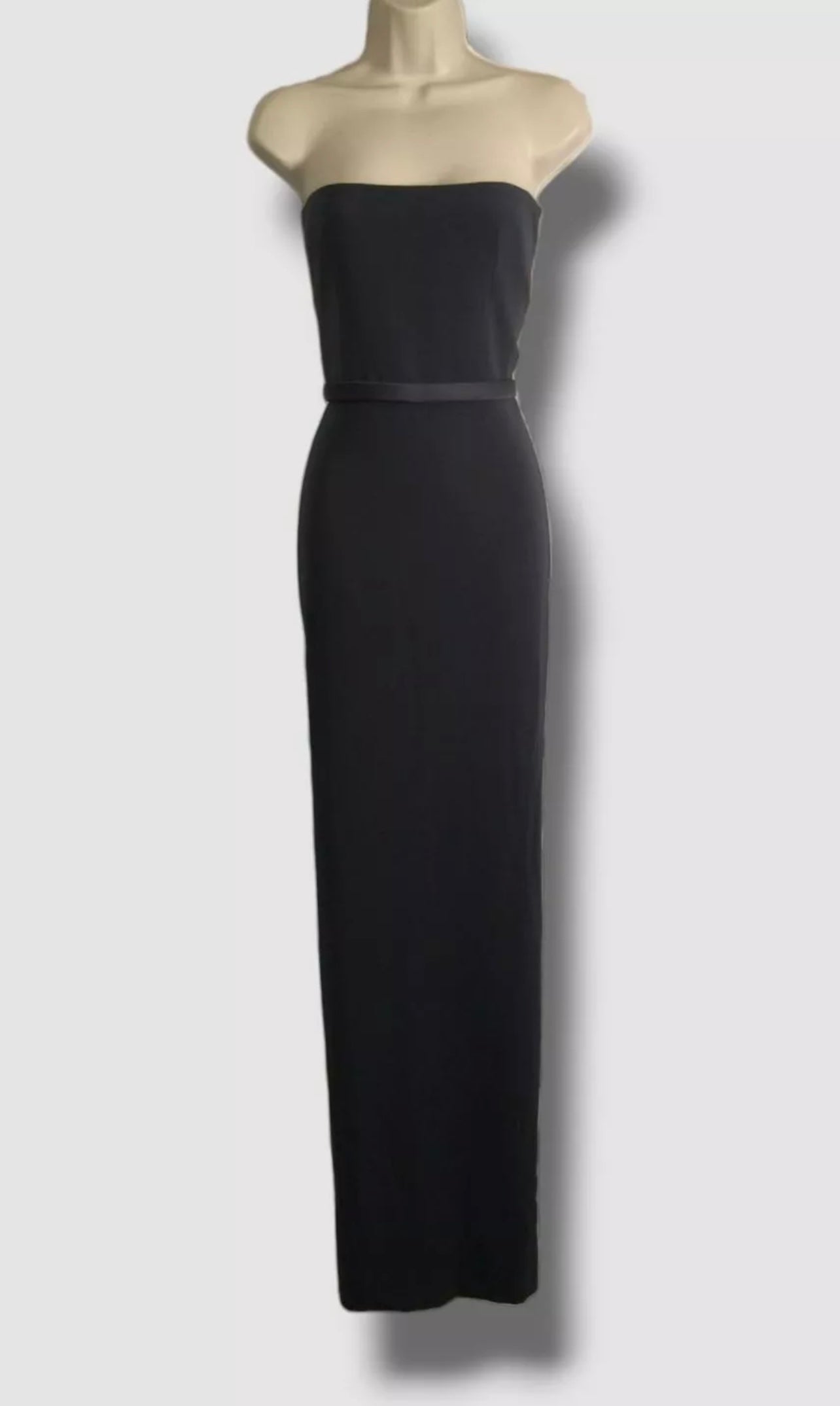 GREY CASSIDY STRAPLESS COLUMN GOWN