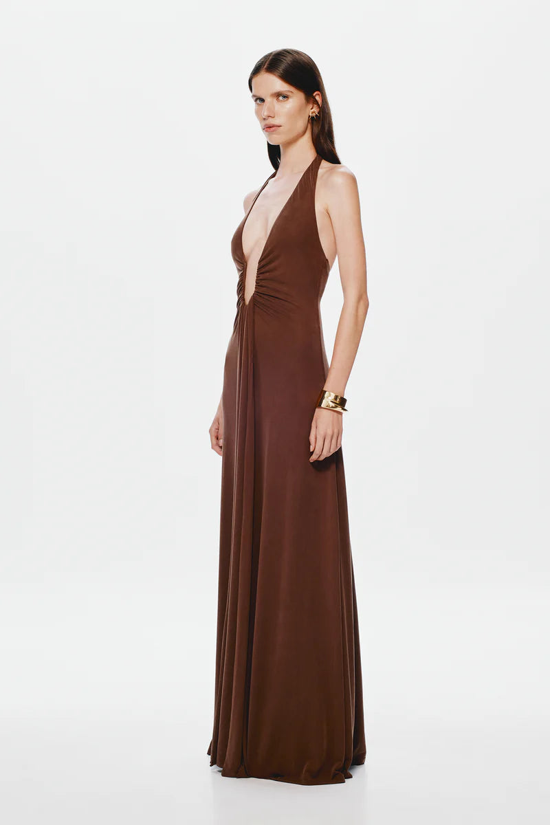 BROWN JENNIFER CUPRO MAXI