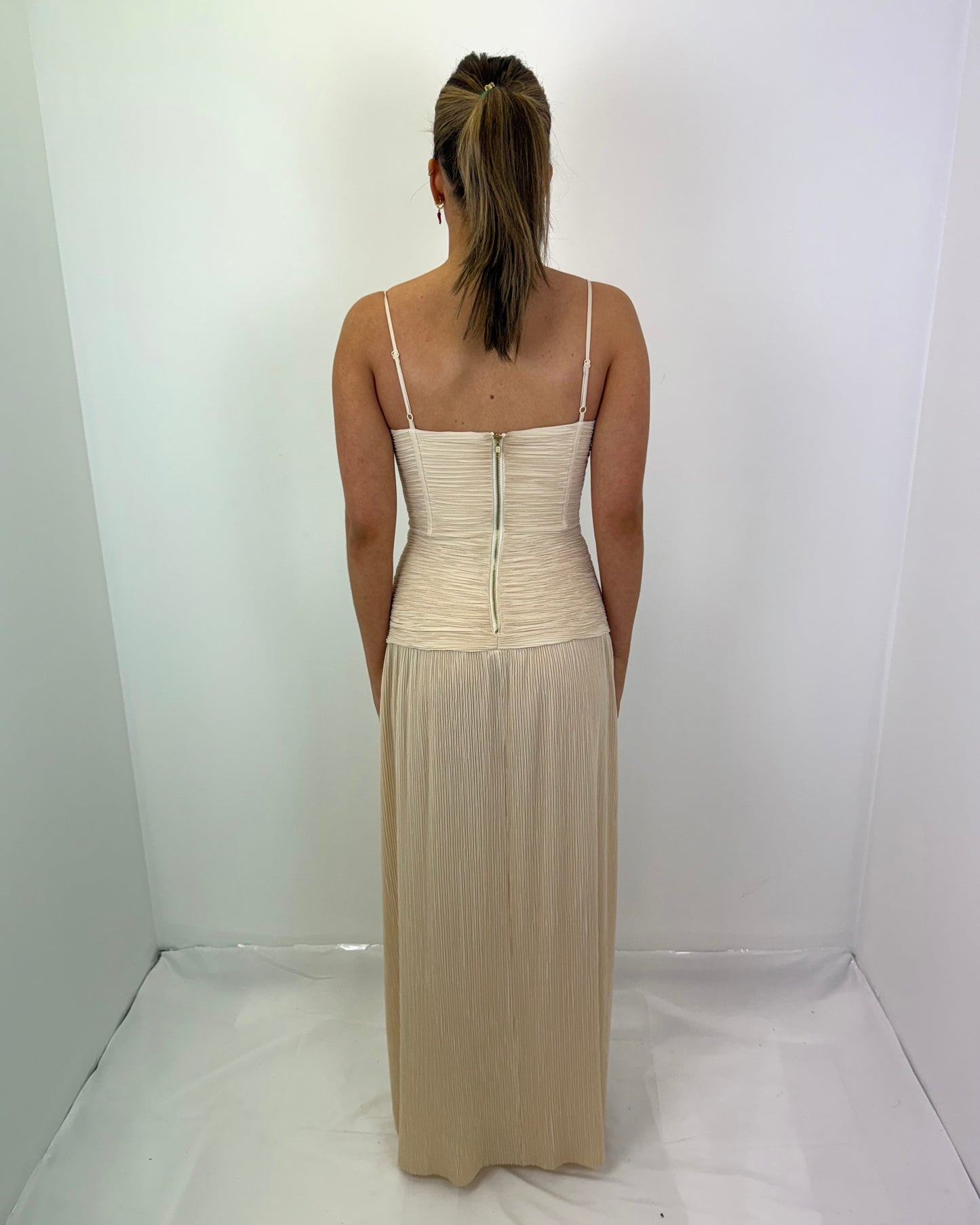 DOUBLE TIME PLEAT DRESS