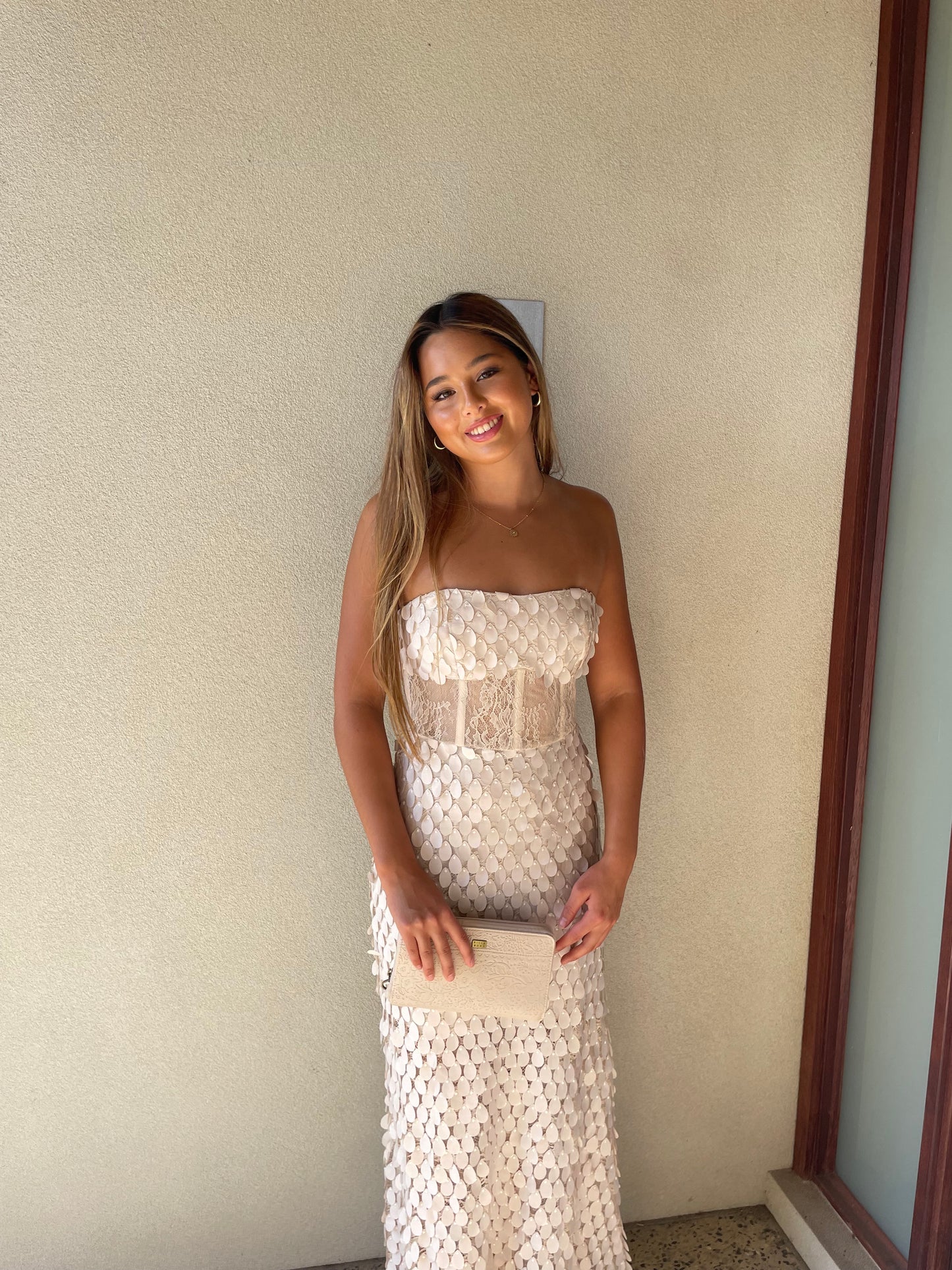 CHALK SUPREME EXTREME STRAPLESS GOWN