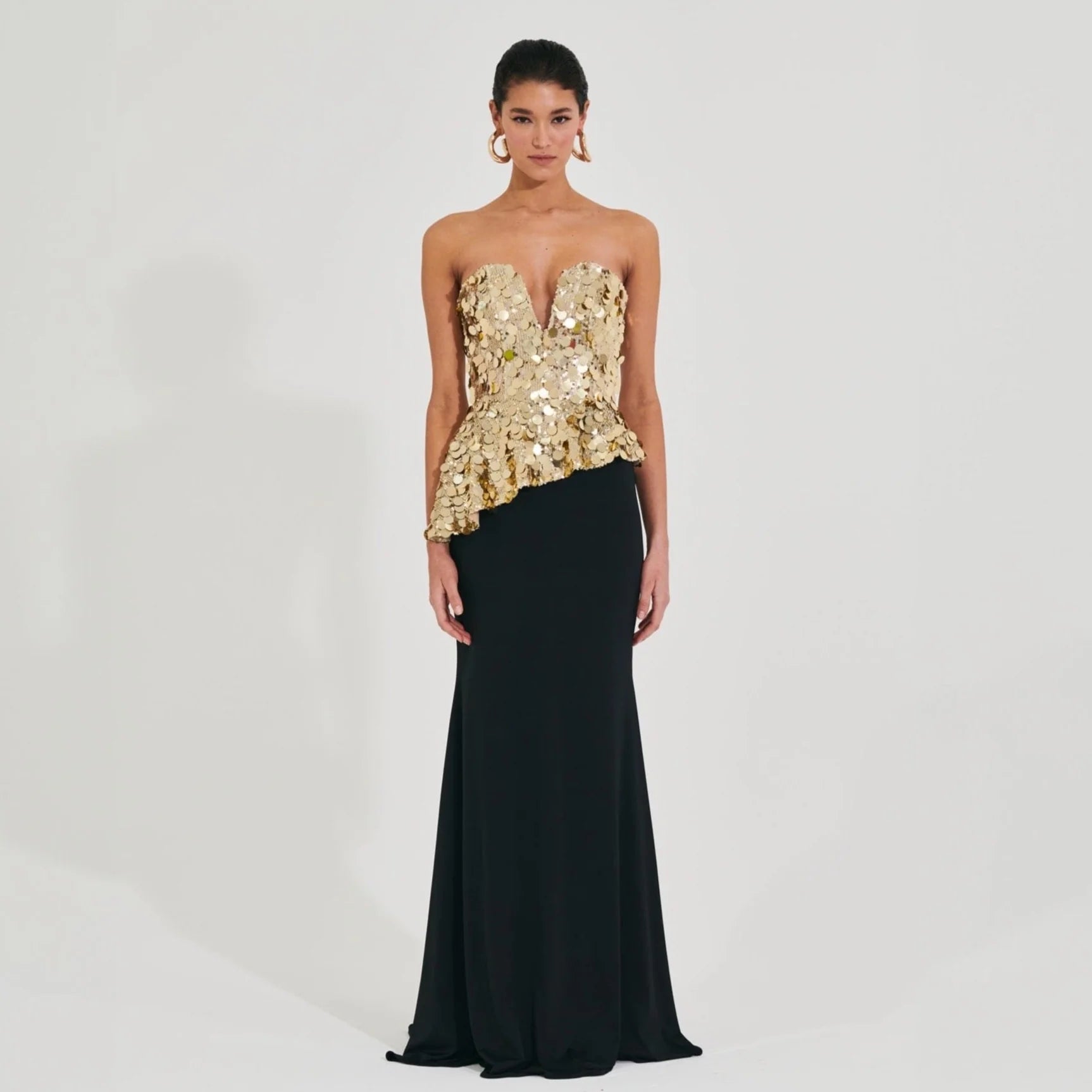 GOLD MIRROR JERSEY GOWN GOLD MIRROR JERSEY GOWN