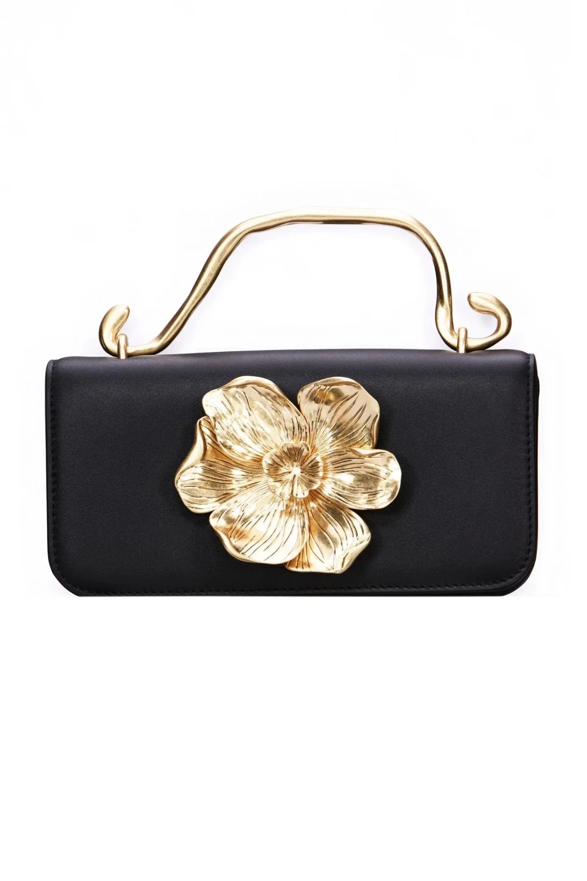 ALESSIA FLOWER CLUTCH - BLACK