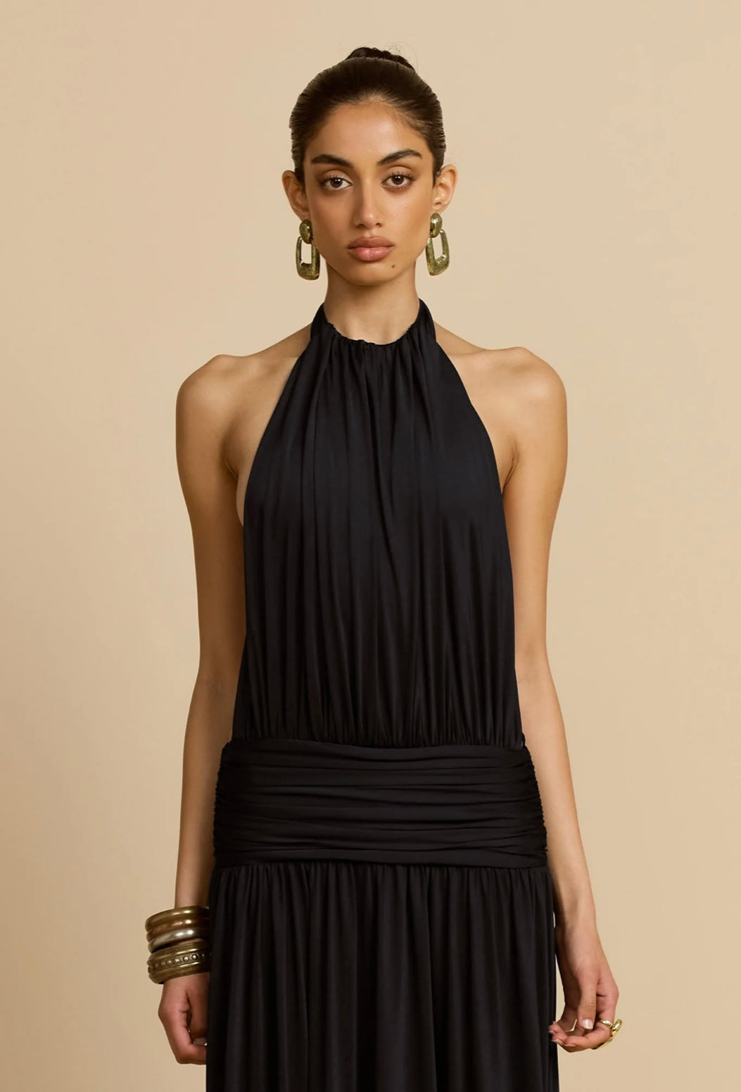 BLACK SANTINA DRESS