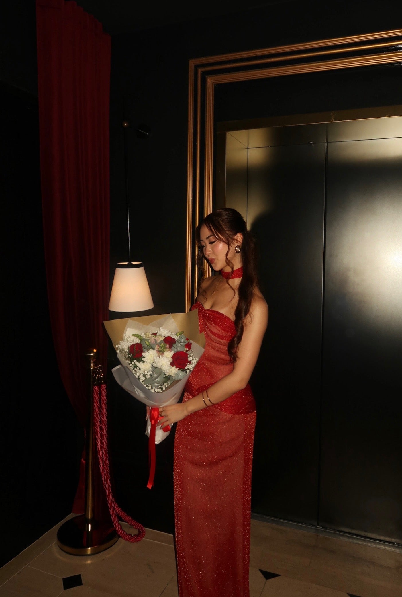 RED STARLITE DRESS