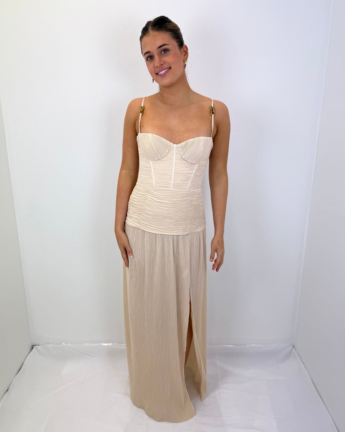 DOUBLE TIME PLEAT DRESS