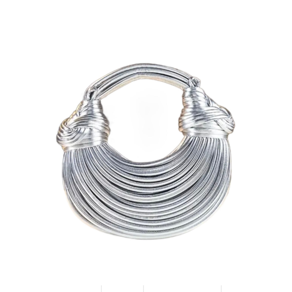 KNOTTED BAG - SILVER