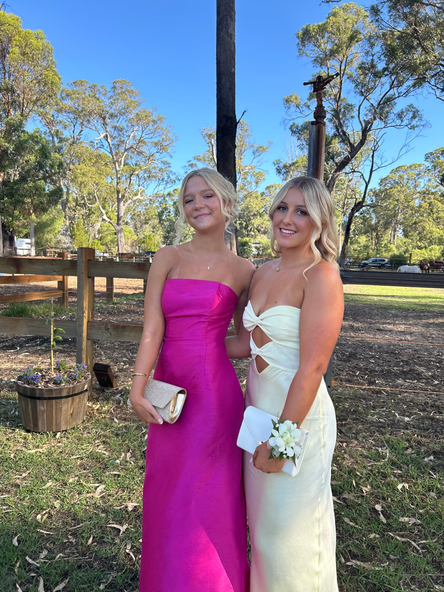 YELLOW HALLE STRAPLESS GOWN