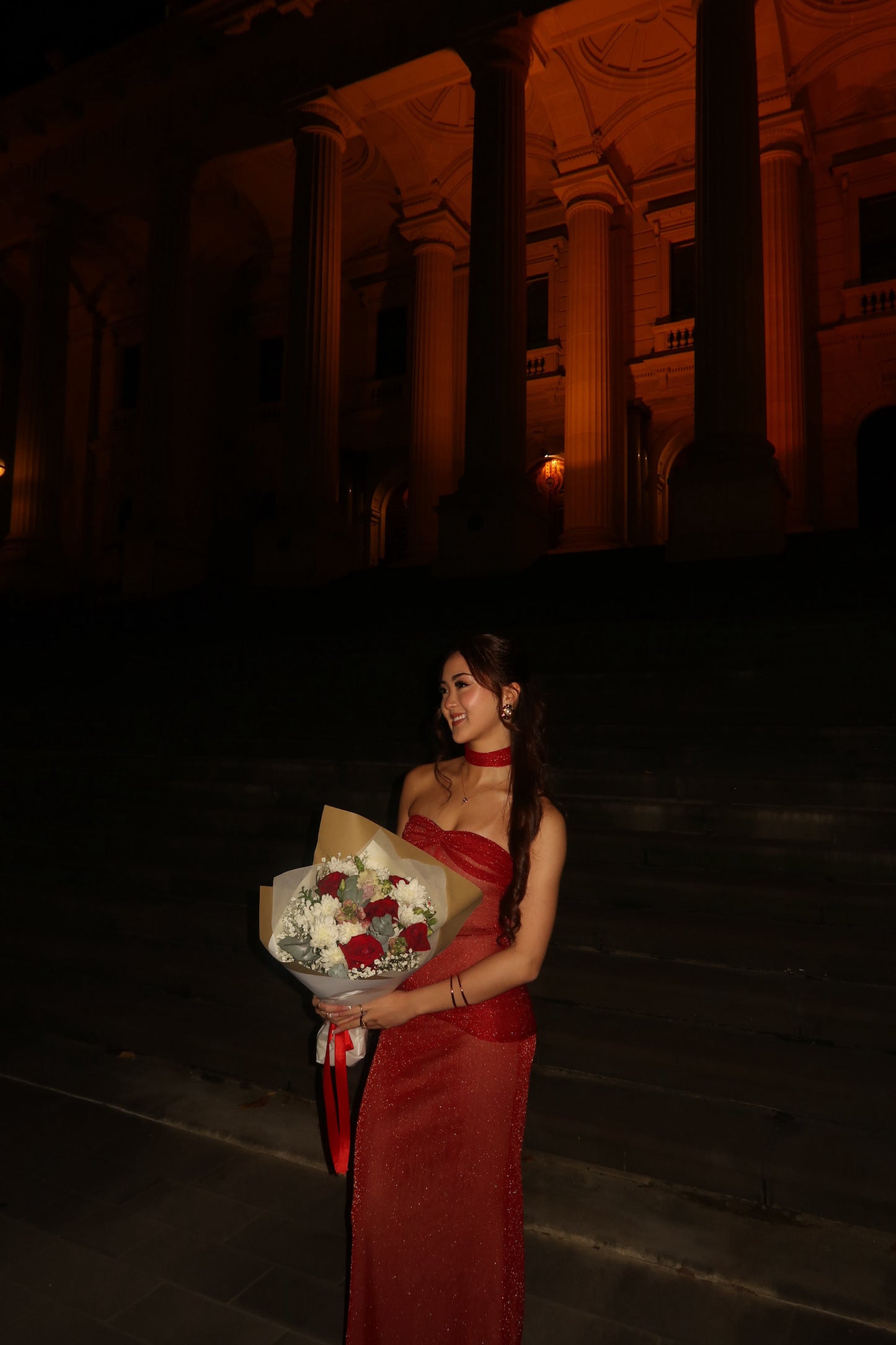 RED STARLITE DRESS