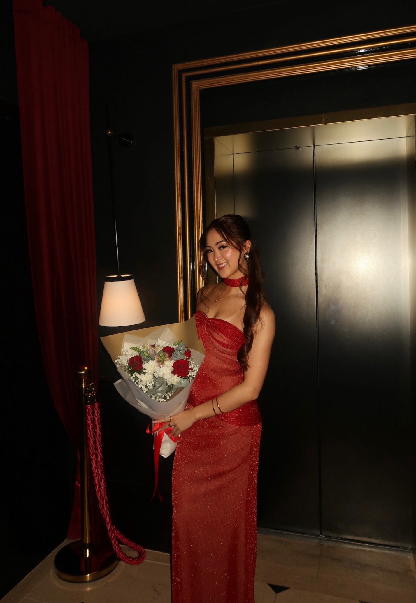 RED STARLITE DRESS