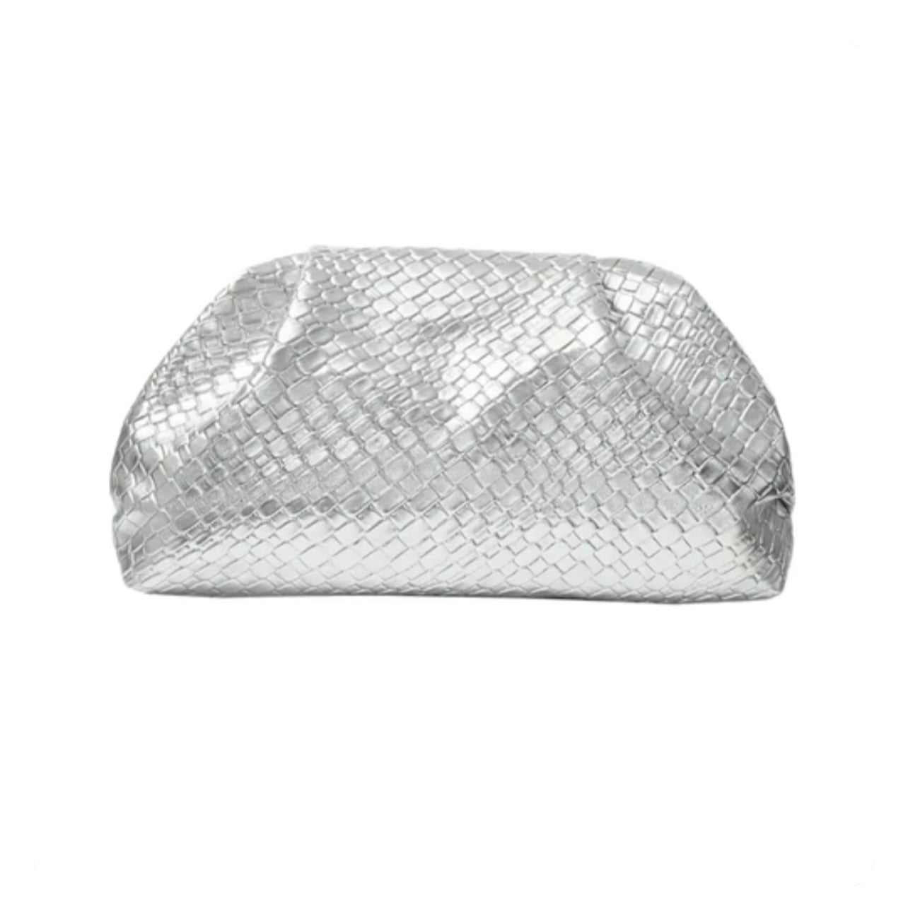 CROCODILE CLUTCH - SILVER