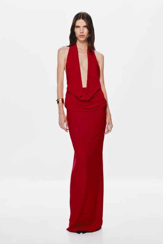 CHERRY VANESSA JERSEY MAXI DRESS