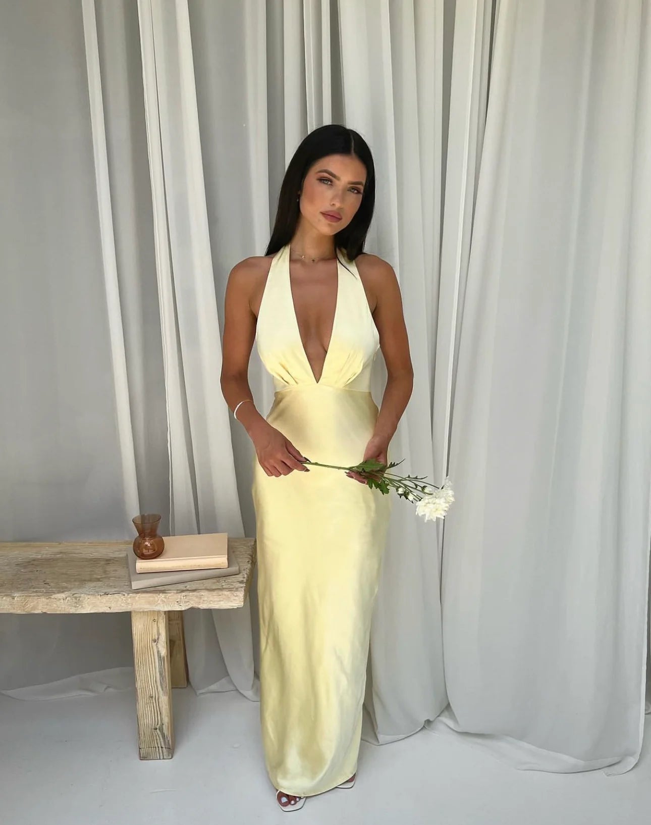 ANDIE SATIN MAXI DRESS - SALE