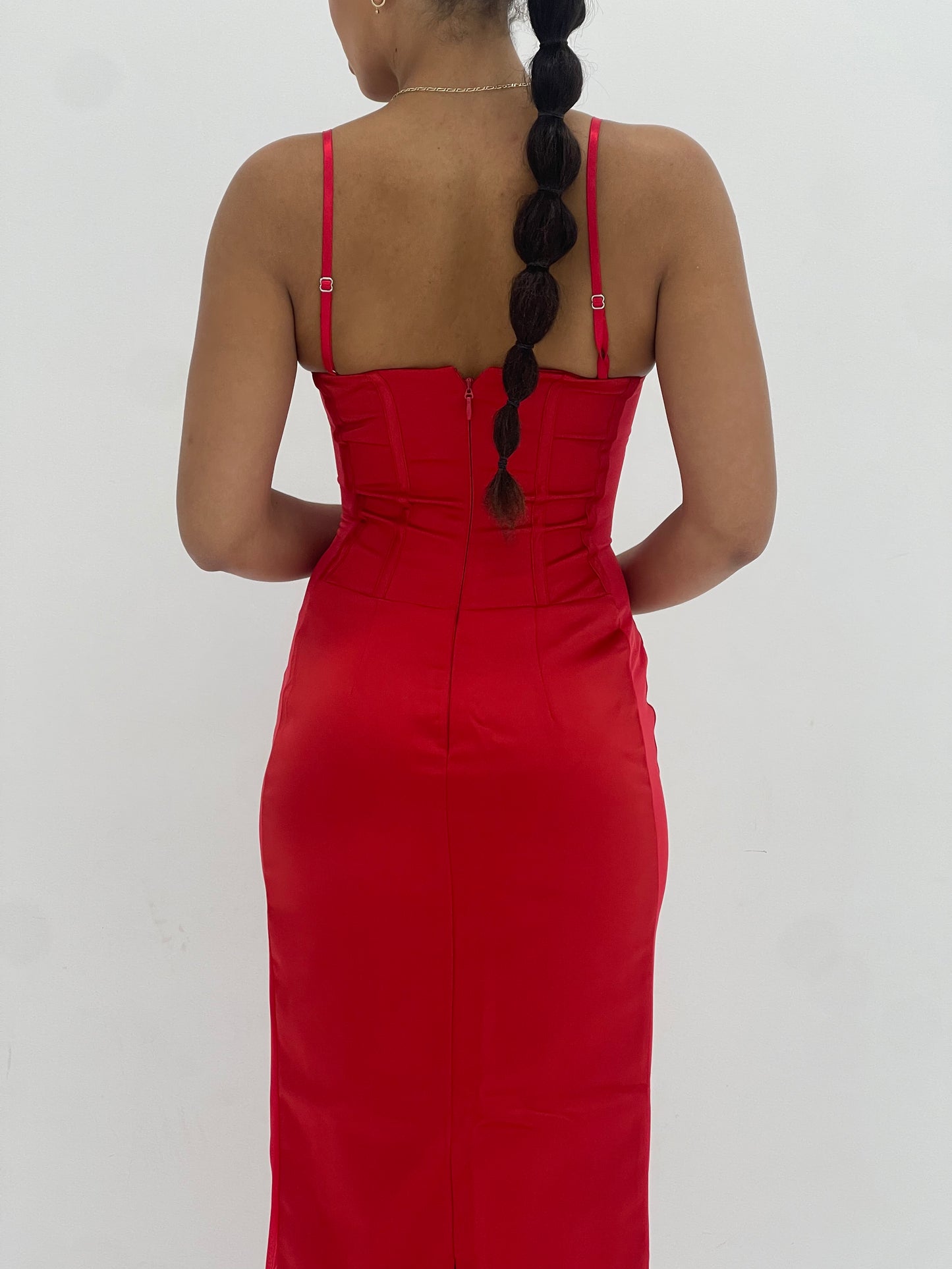 RED SHANI CORSET DRESS - SALE