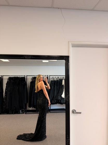 GOLDEN MIRAGE BLACK DRESS