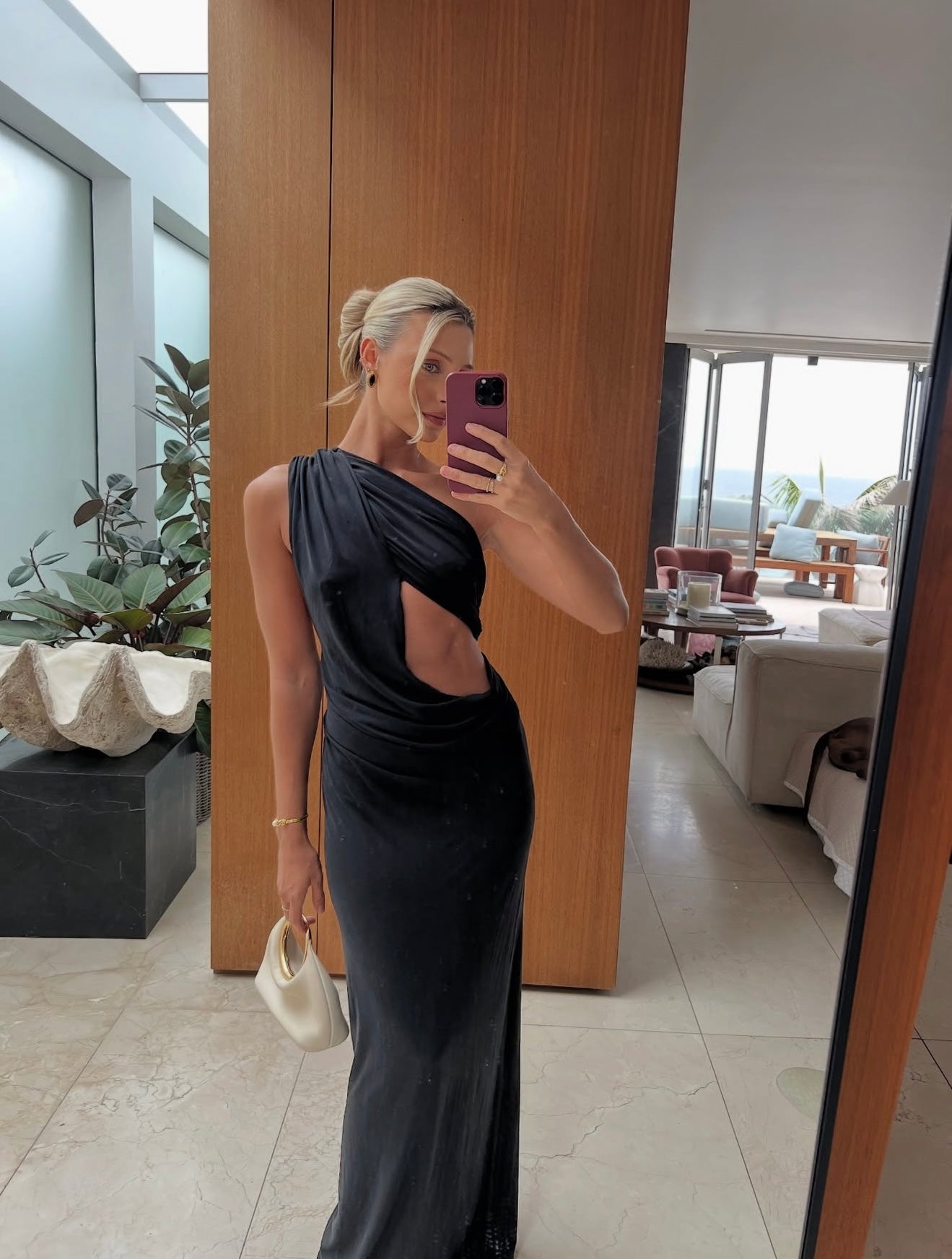 BLACK SOLSTICE CUPRO DRESS
