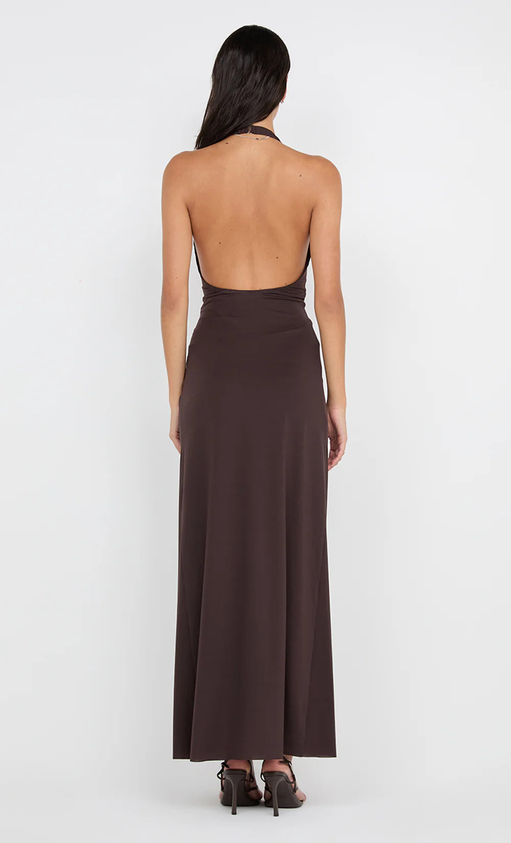 CHOCOLATE TILLIE DRAPE MAXI DRESS