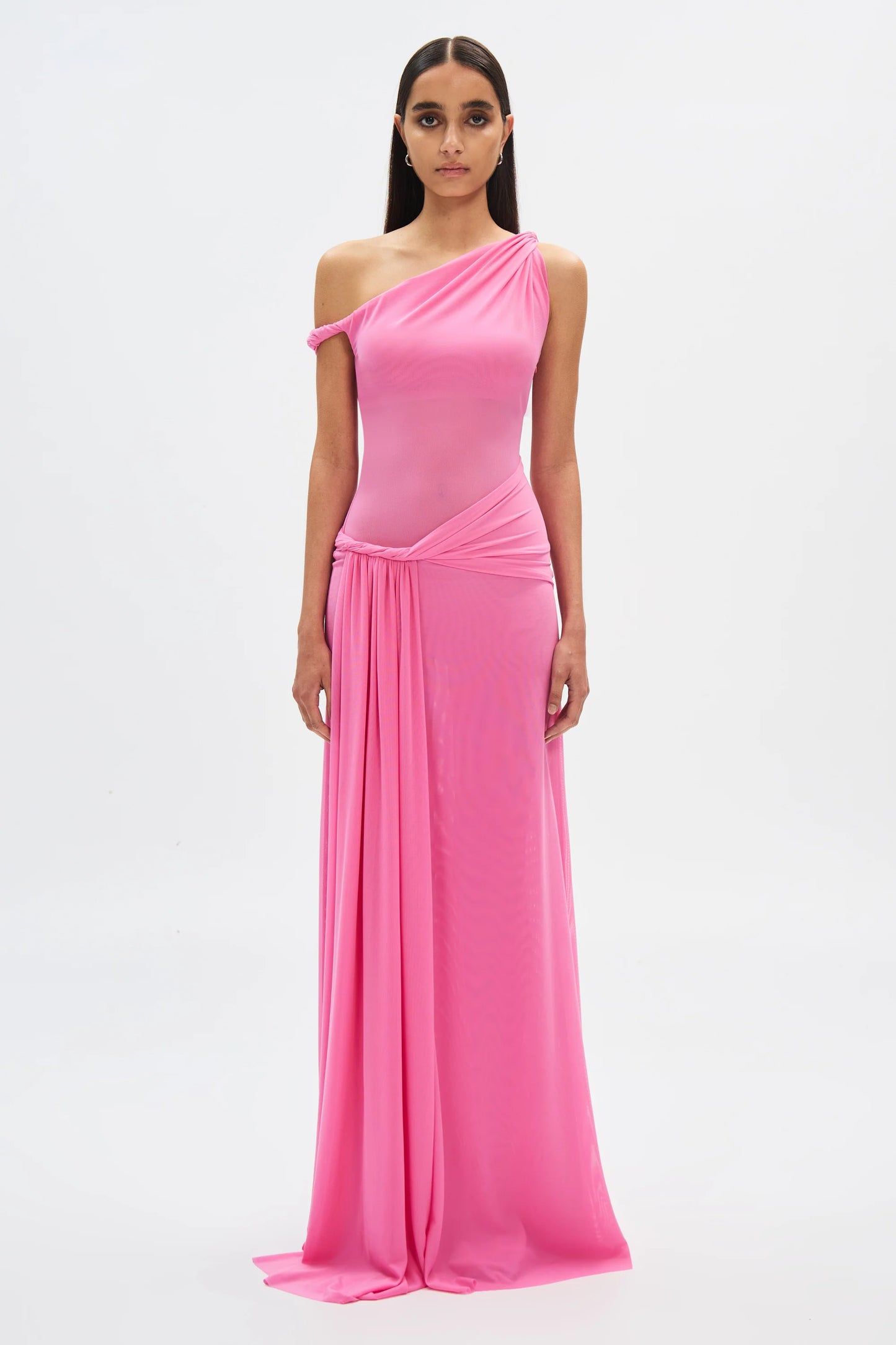 ORCHID PINK SISAL MESH DRESS