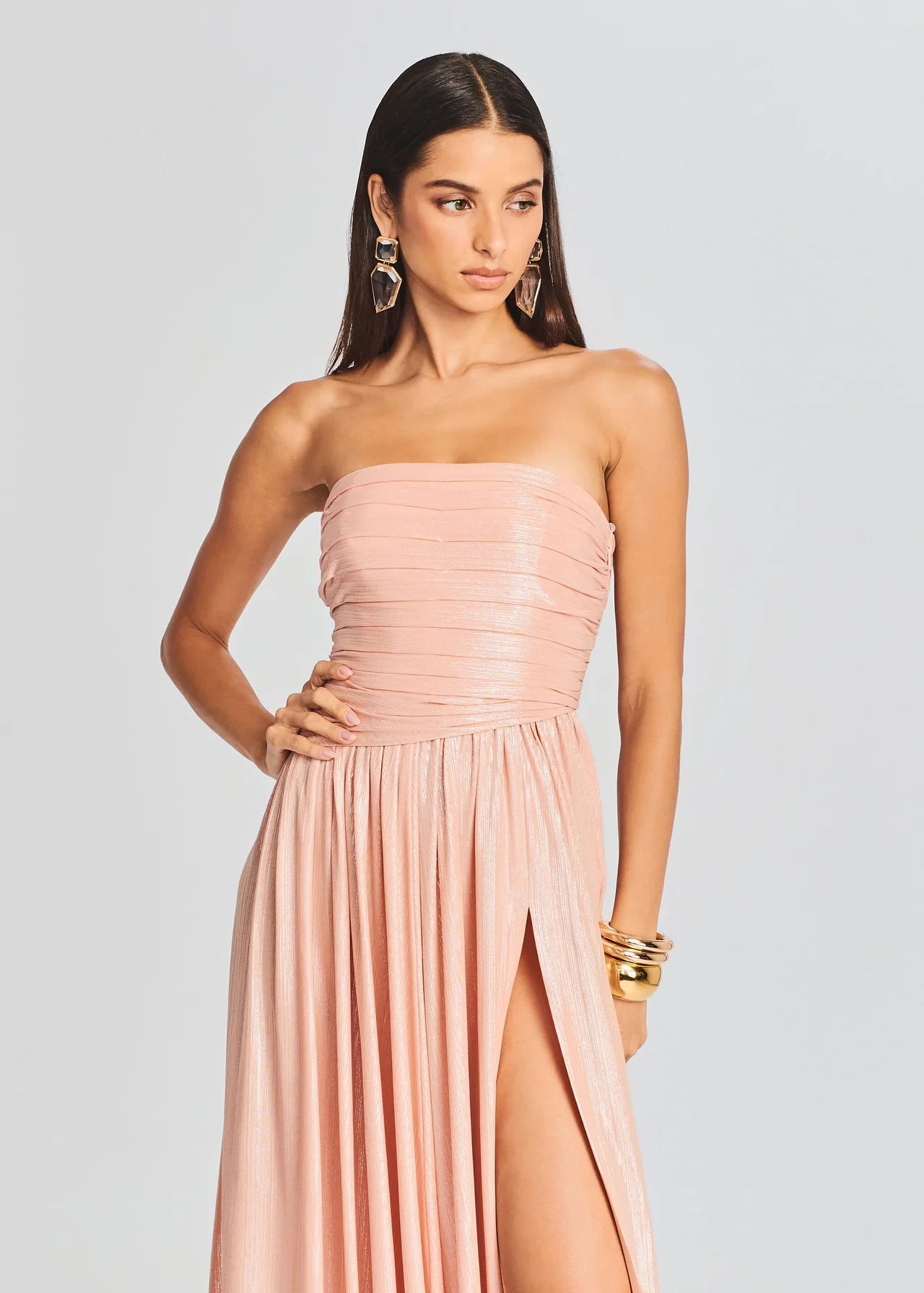 PEACH JACIE DRESS