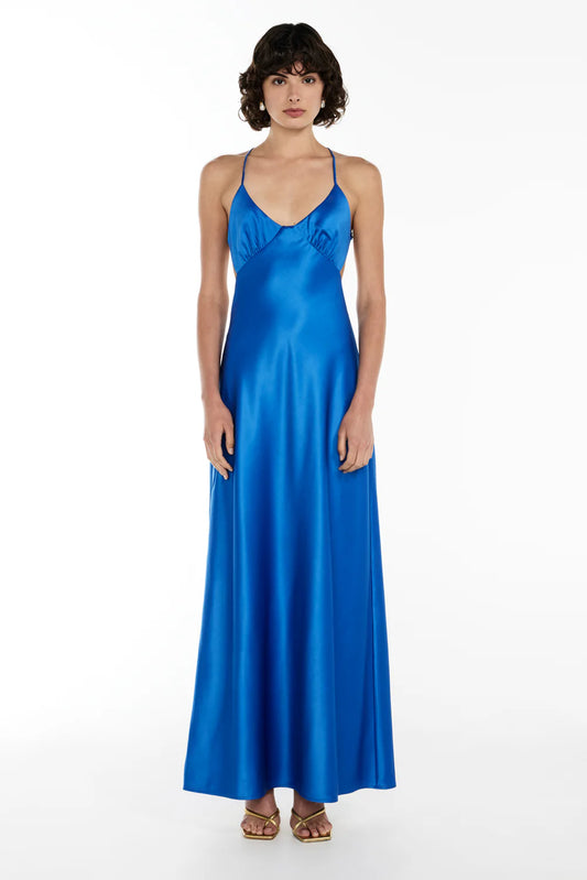 BLUE SATURATION POINT SLIP DRESS