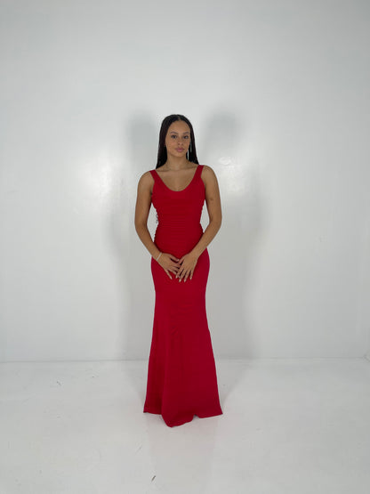 RED ELLEN BANDAGE GOWN