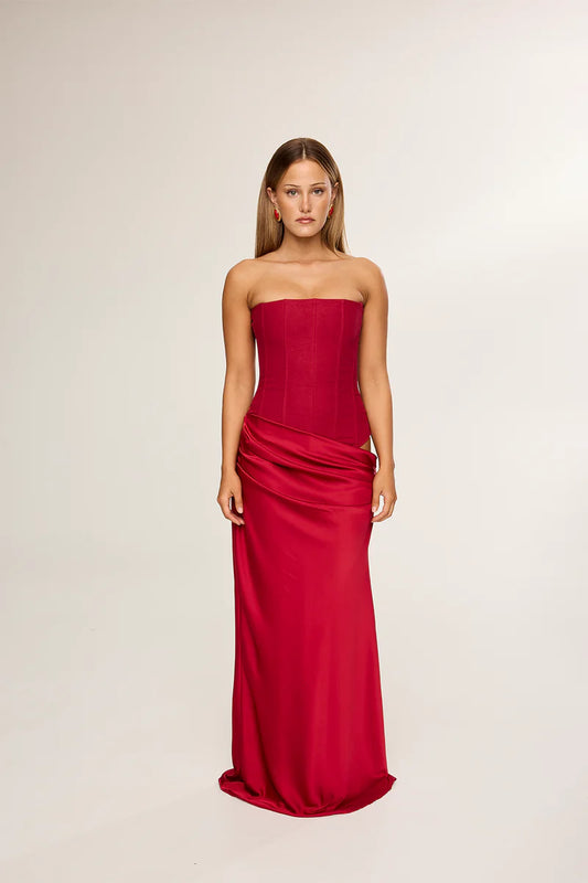 RED HUXLEY GOWN - SALE