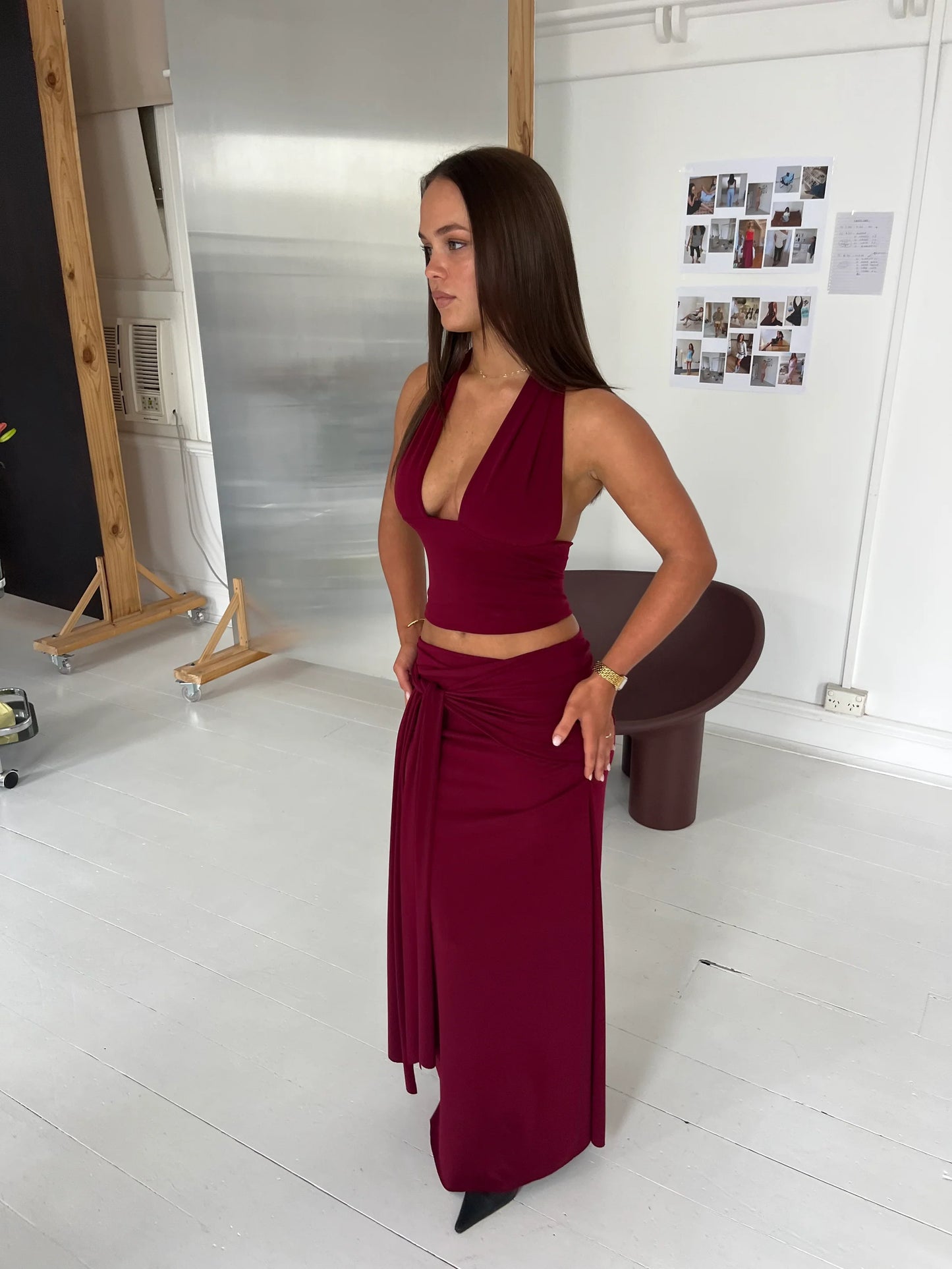 BURGUNDY SOFIA SET