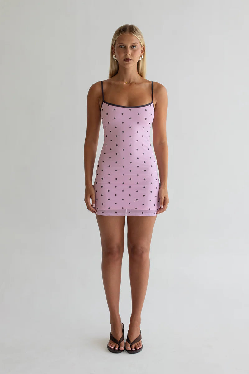 PINK POLKA CHAR MINI