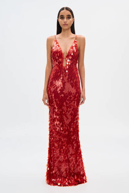 SAPPHIRE SEQUIN MAXI DRESS
