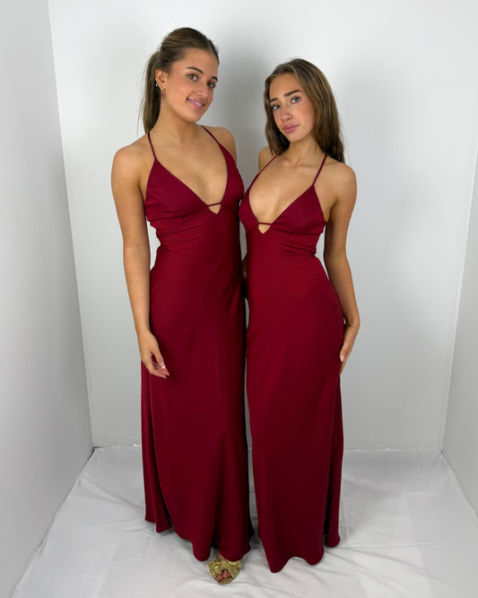 CRANBERRY TIME TO SHINE SLIP DRESS