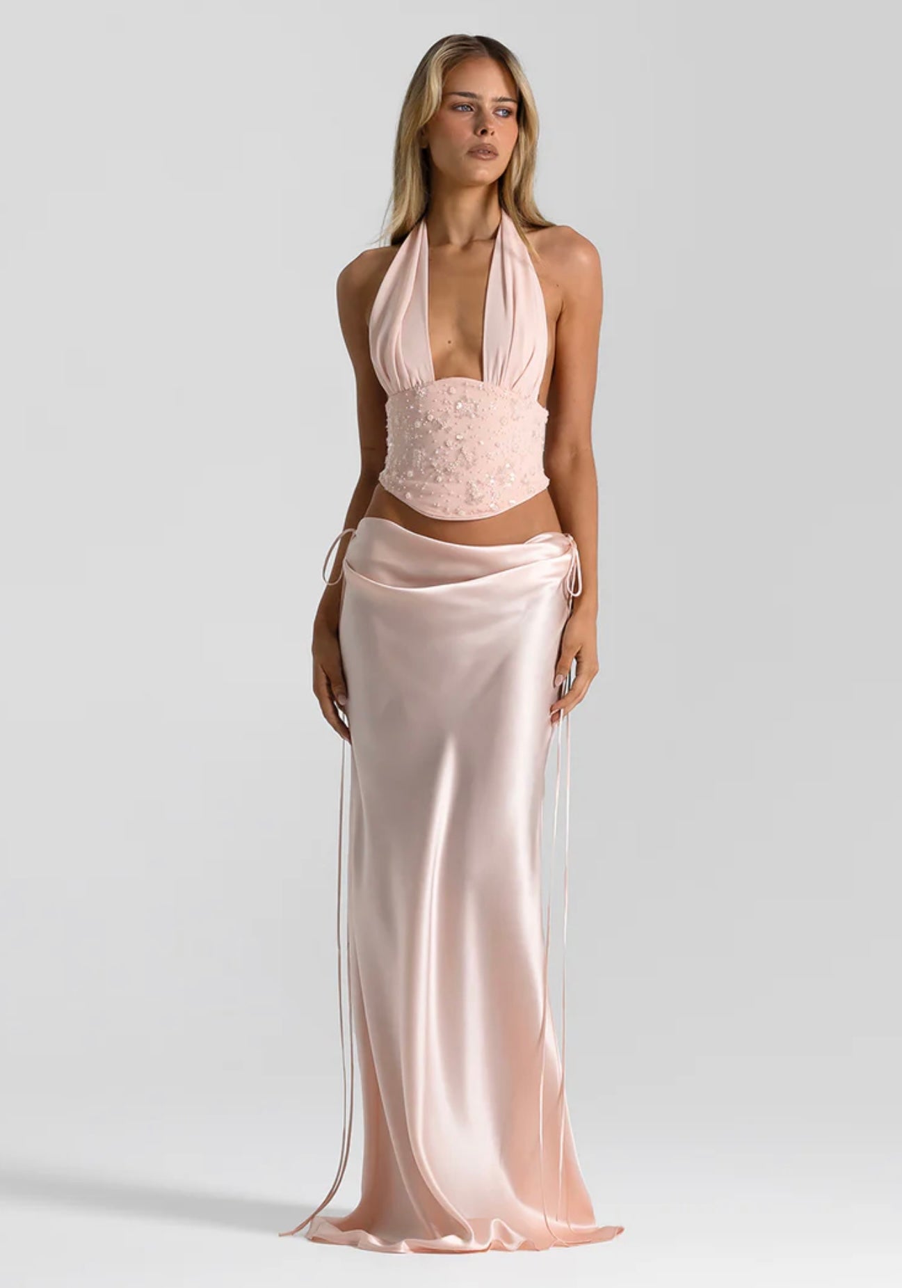 PINK EVELYN MAXI SKIRT