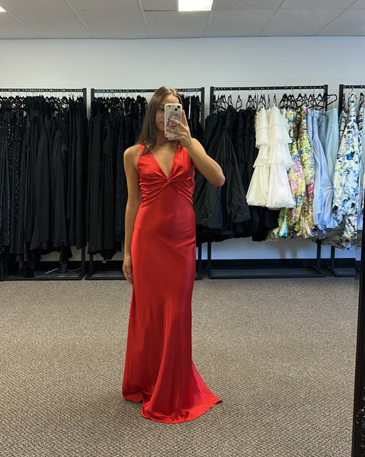 BRIGHT RED GODDESS GOWN