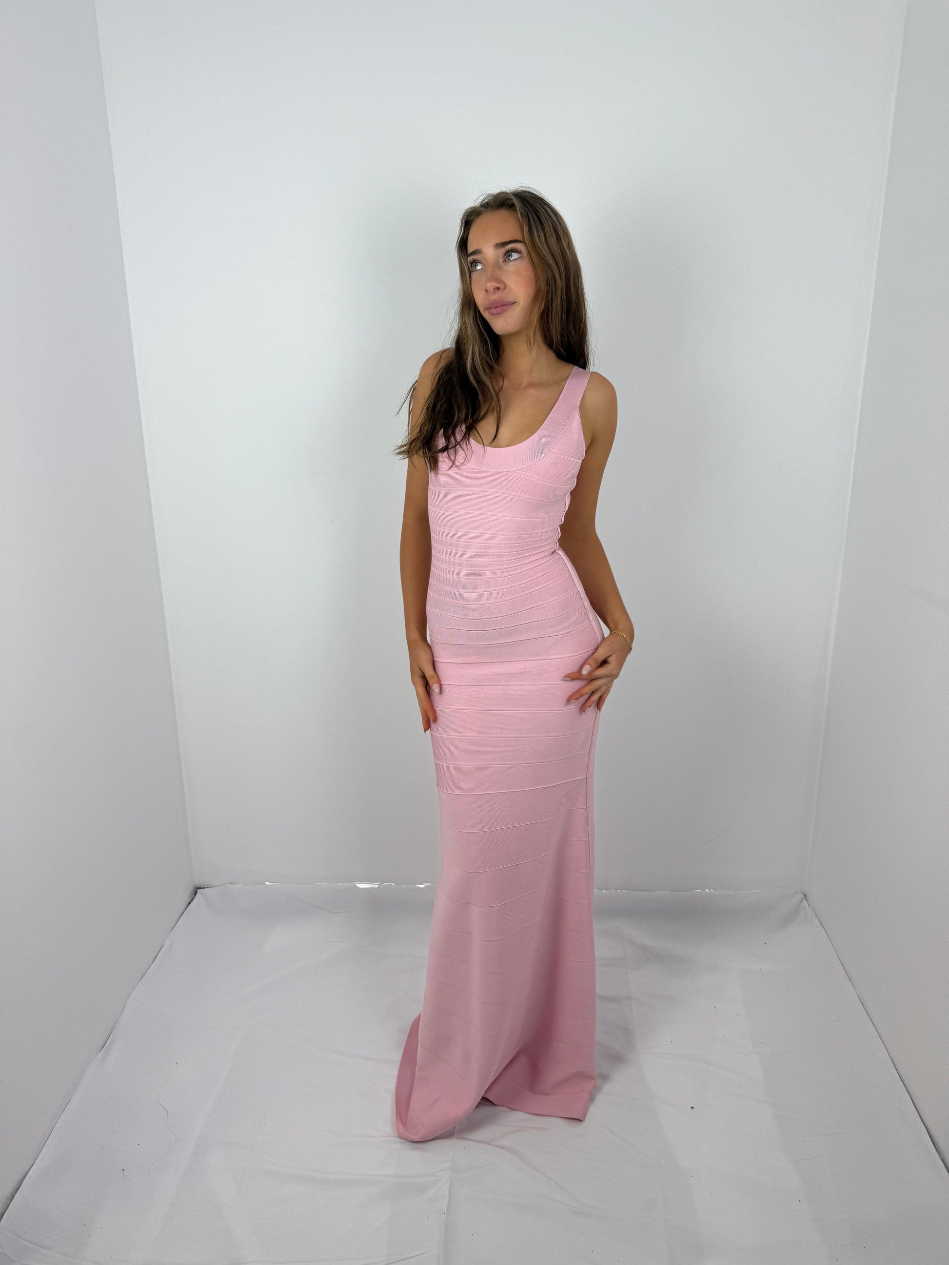 LIGHT PINK ELLEN BANDAGE GOWN – Aquino's Attire