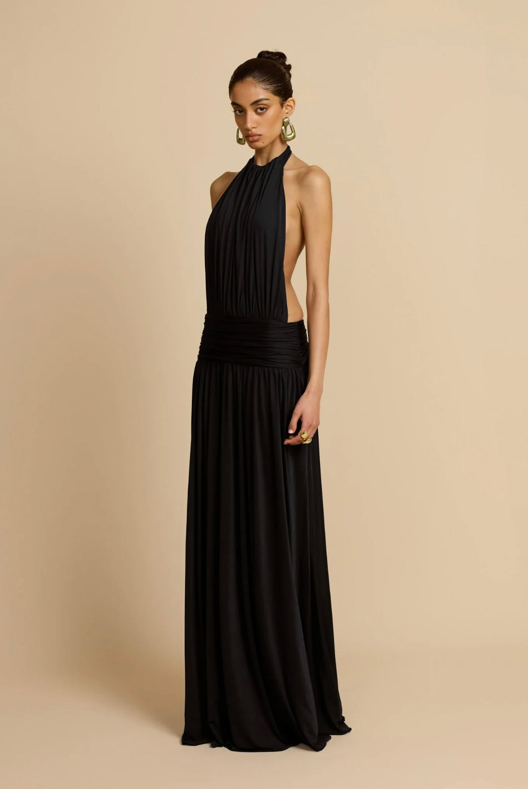 BLACK SANTINA DRESS