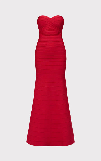 LIPSTICK RED SARA GOWN