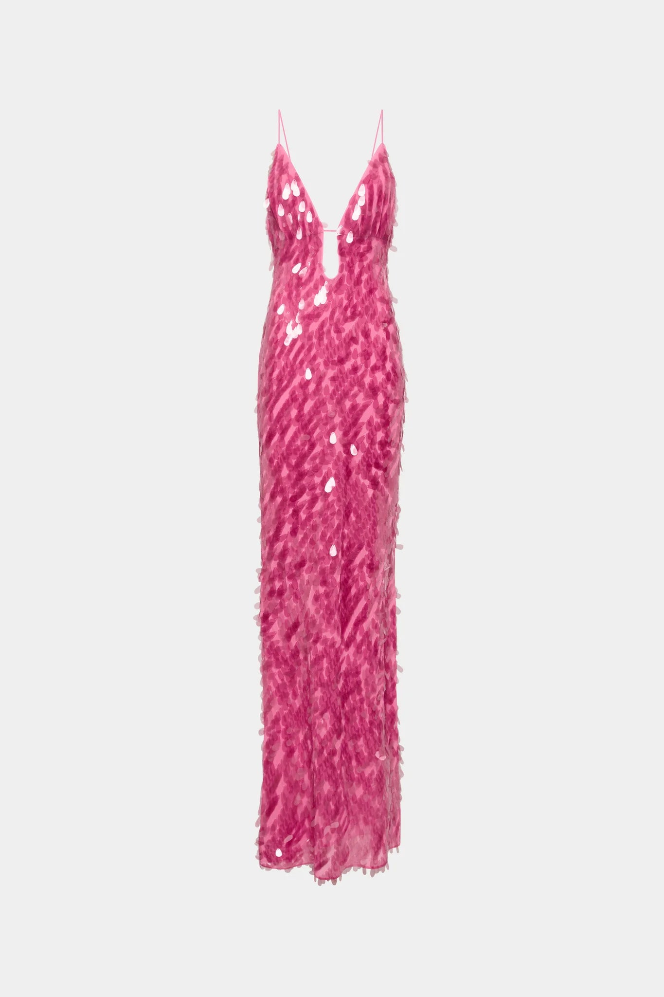 FUCHSIA SAPPHIRE SEQUIN MAXI DRESS