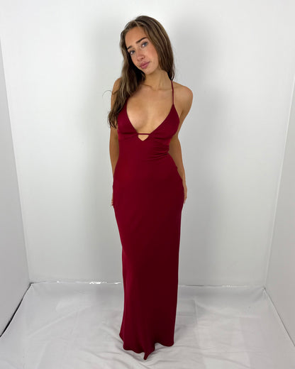 CRANBERRY TIME TO SHINE SLIP DRESS