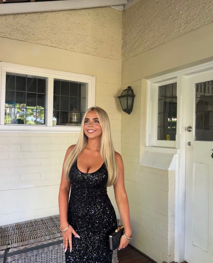 BLACK JANHVI MAXI DRESS