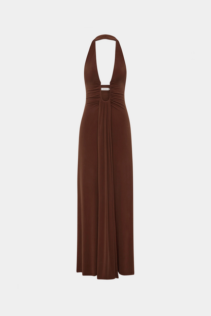 BROWN JENNIFER CUPRO MAXI