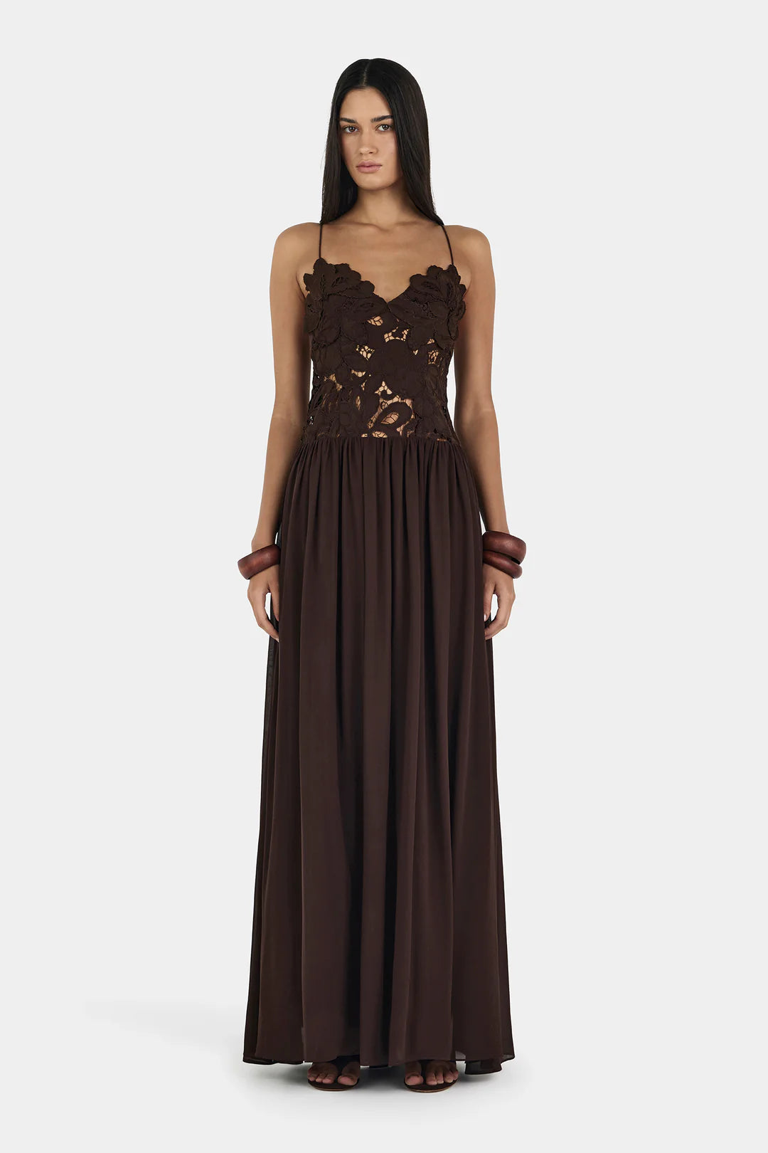 STEPHANIE MAXI DRESS BROWN