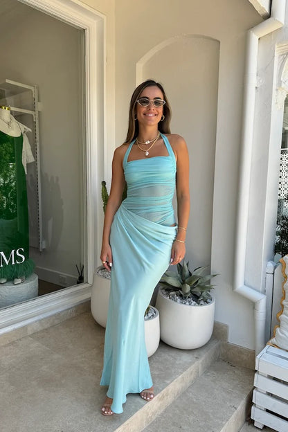 GINA HALTER DRESS AQUA