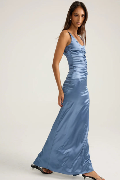 BLUE ATLEIN GOWN