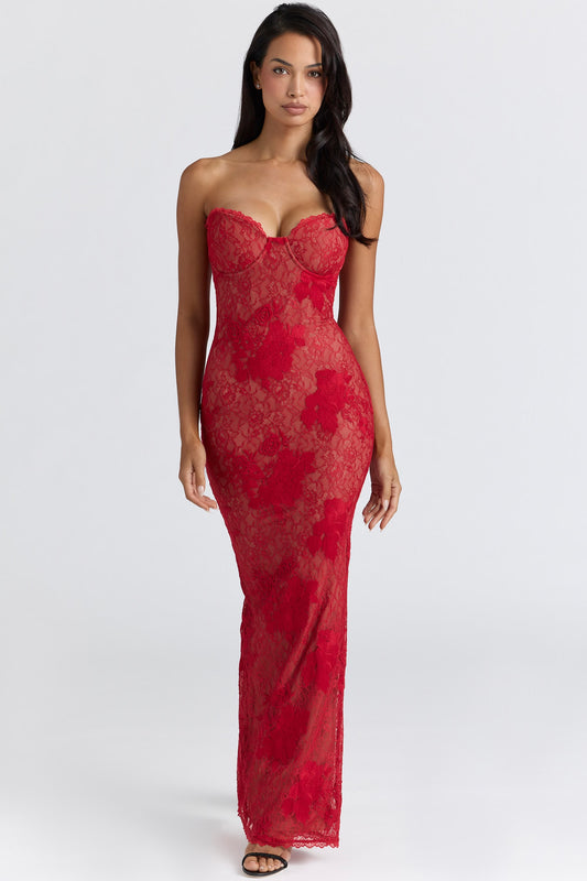 RED LUCIENNE GOWN