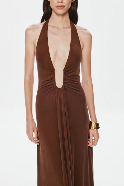 BROWN JENNIFER CUPRO MAXI